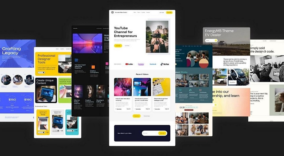Une activité professionnelle pour création de site web sans code